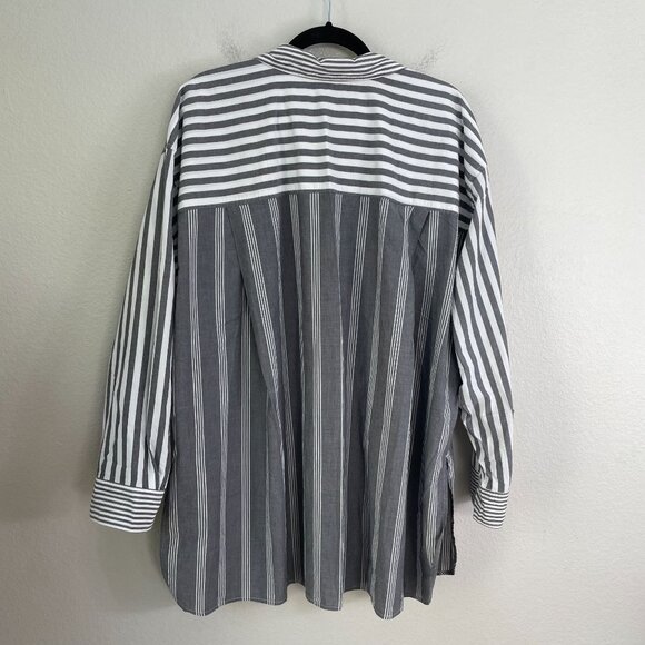 Madewell Womens Plus 3X Oversized Button Up Shirt The Signature Poplin Oversized - Picture 12 of 13